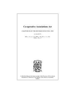 Co-operative Associations Act