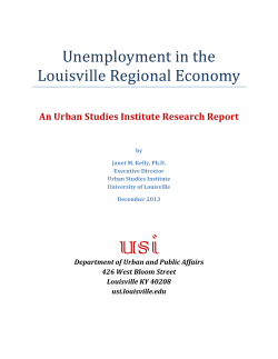 Unemployment in the Louisville Regional Economy