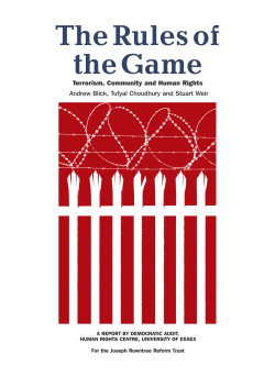 The Rules of the Game - Joseph Rowntree Reform Trust