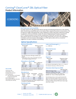 Corning&reg; ClearCurve&reg; ZBL Optical Fiber