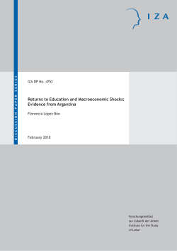 Returns to Education and Macroeconomic Shocks: Evidence from