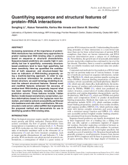 Quantifying sequence and structural features of protein&ndash;RNA