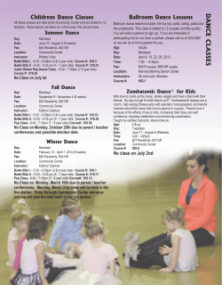 dance classe s - City of Monroe, WI