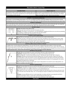 Munchkin Week 1 Coach Plan