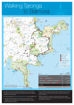 Taronga to balmoral walk pdf