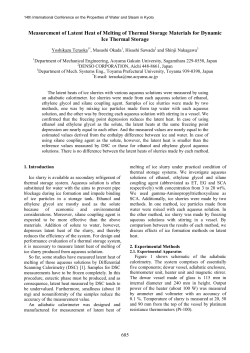 Measurement of Latent Heat of Melting of Thermal Storage Materials