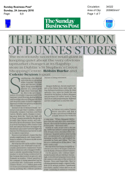 DIT`s Damien O`Reilly discusses the reinvention of Dunnes Stores