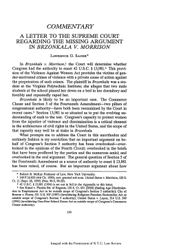 A Letter to the Supreme Court Regarding the Missing Argument in
