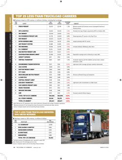 TOP 25 LESS-THAN-TRUCKLOAD CARRIERS