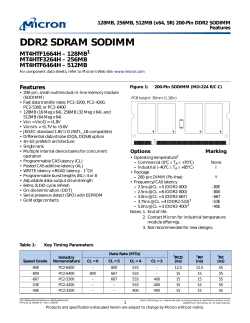 DDR2 SODIMM 200-pin, 128MB, 256 MB