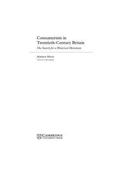 Consumerism in Twentieth-Century Britain - Assets