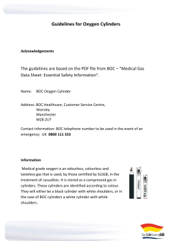 Guidelines for Oxygen Cylinders