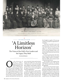 A Limitless Horizon - Daughters of the American Revolution