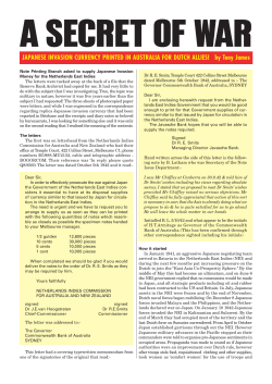 Japanese Invasion Currency Printed in Australia