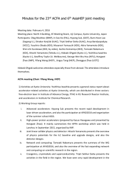 Minutes for the 23rd ACFA and 6th AsiaHEP joint meeting