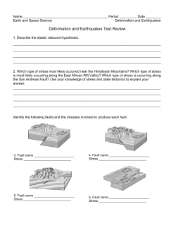 Deformation and Earthquakes Test Review