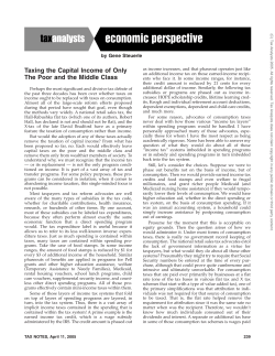 Taxing the Capital Income of Only The Poor and the Middle Class