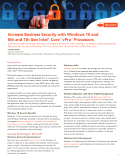 Increase Business Security with Windows 10 and 6th and 7th Gen