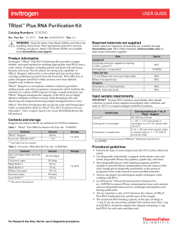 TRIzol Plus RNA Purification Kit User Guide