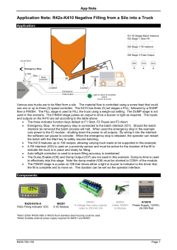 Application Note: R42x-K410 Negative Filling from a Silo into a Truck