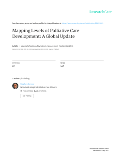 Mapping Levels of Palliative Care Development: A