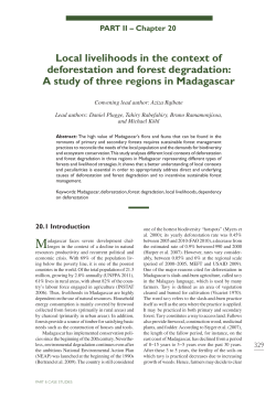 Local livelihoods in the context of deforestation and forest