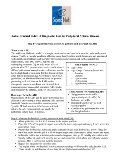 Ankle-Brachial Index: A Diagnostic Tool for Peripheral