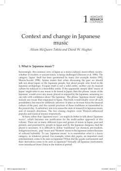 Context and change in Japanese music