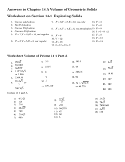 Answers to Chapter 12 A Volume of Geometric Solids