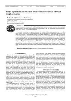 Flume experiments on wave non-linear interactions
