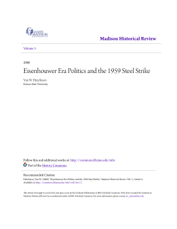 Eisenhouwer Era Politics and the 1959 Steel Strike