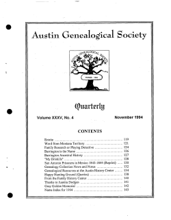 1994 #4 - Austin Genealogical Society