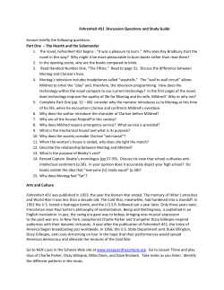 Fahrenheit 451 Discussion Questions and Study Guide