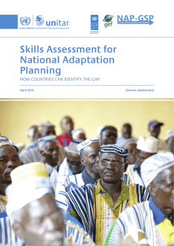 Skills Assessment for National Adaptation Planning