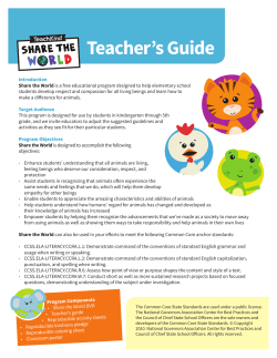 Teacher`s Guide - PETA Headlines