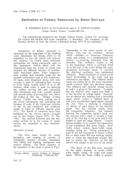 Estimation of fishery resources by sonar surveys