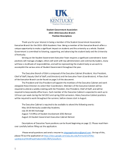 1 Student Government Association 2015&ndash;2016 Executive Branch