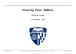 Floating Point Numbers