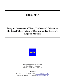 PRESS MAP Study of the moons of Mars, Phobos and Deimos, at