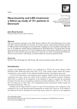 Neurotoxicity and LSD treatment: a follow