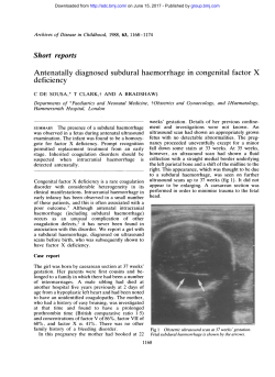 Antenatally diagnosed subdural haemorrhage in congenital factor X