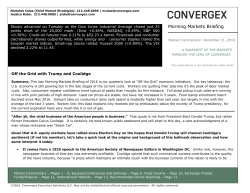 Morning Markets Briefing