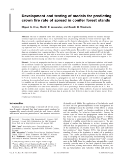 Development and testing of models for predicting crown