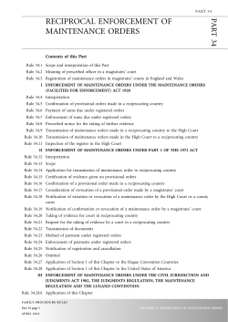 reciprocal enforcement of maintenance orders