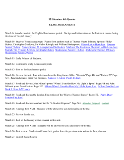 12 Literature 4th Quarter CLASS ASSIGNMENTS March 9