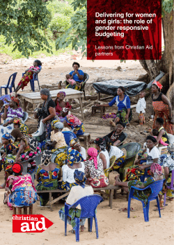 Delivering for women and girls: the role of gender responsive