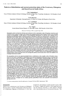 Patterns of distribution and current protection status of the Carnivora