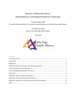 Denver`s Safety Net Clinics