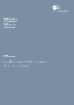 Equity investment in privately financed projects