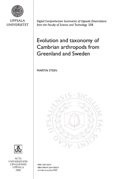 Evolution and taxonomy of Cambrian arthropods from